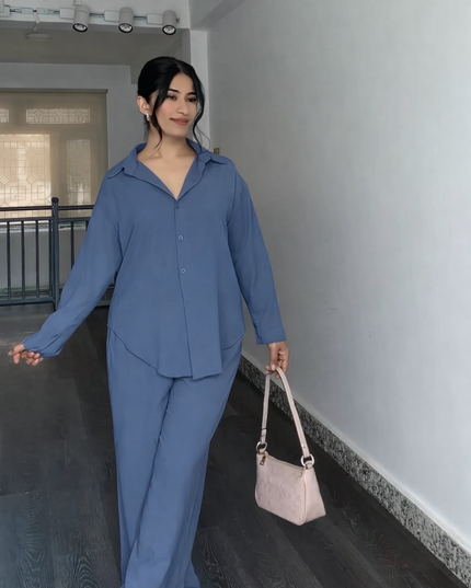 طقم قميص وبنطال نسائي