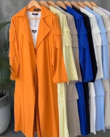 Women Coat Style Shirt & Plazo Set
