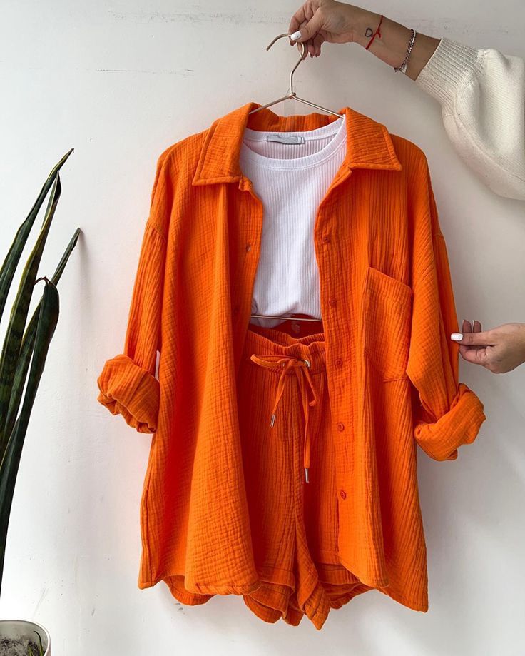 Women's Cotton Shirt & Short Set