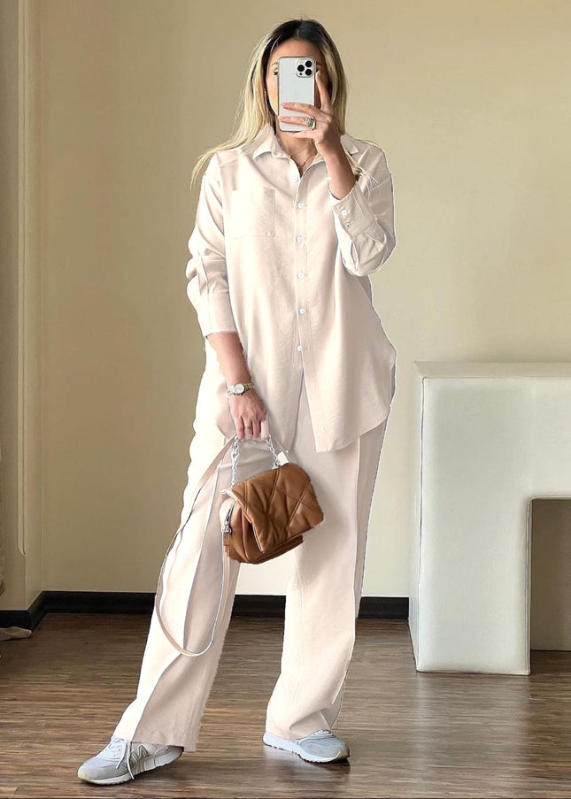 Women's Linen Shirt & Trouser Set