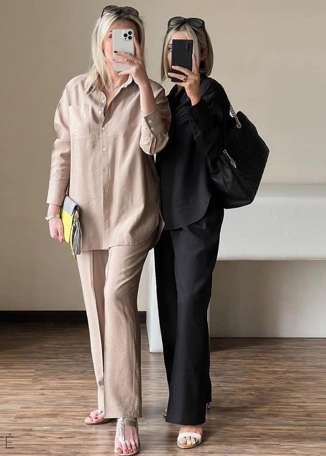 Women's Linen Shirt & Trouser Set