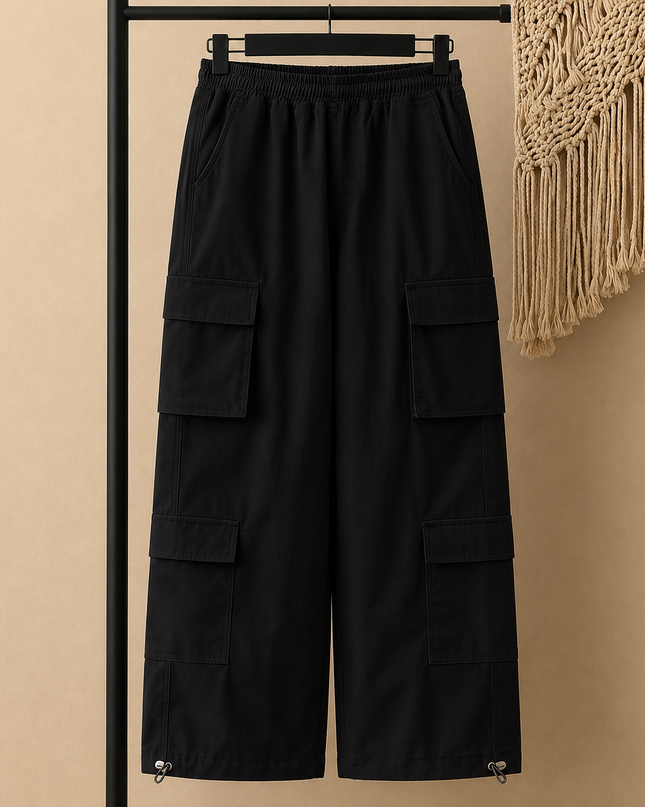 8 Pockets Wide Leg Trouser For Women’s