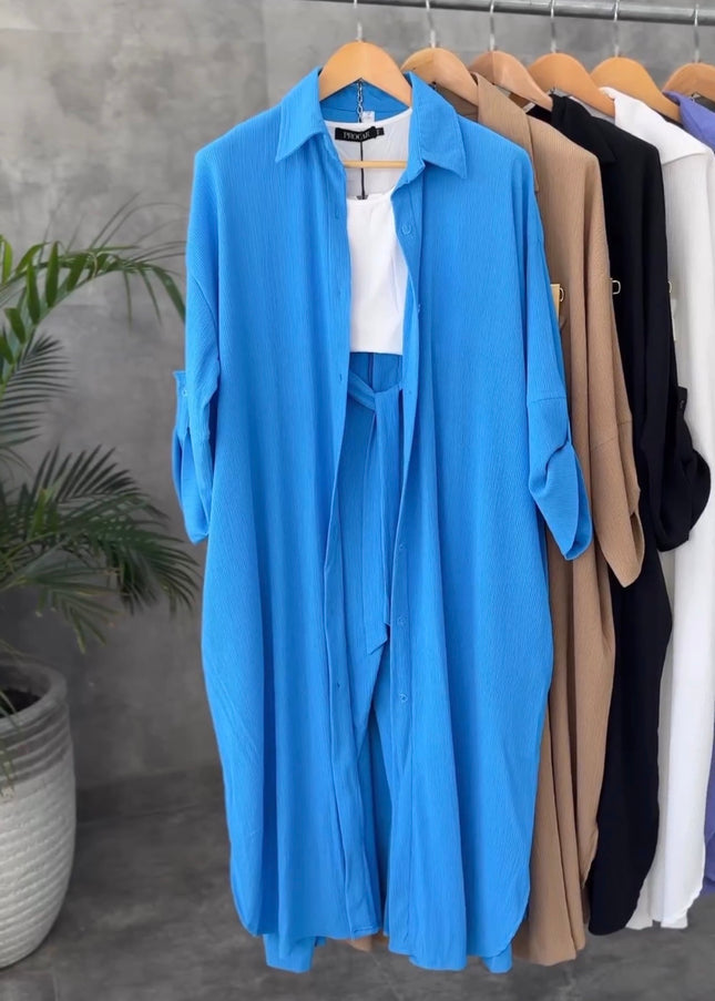 Women Poly Linen Shirt & trouser Set