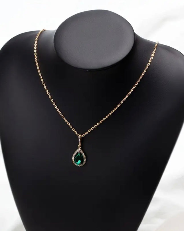 Emerald Teardrop Necklace
