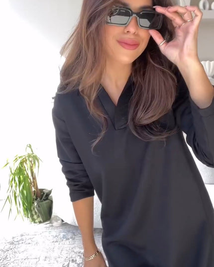Women's Poly Linen Long Shirt