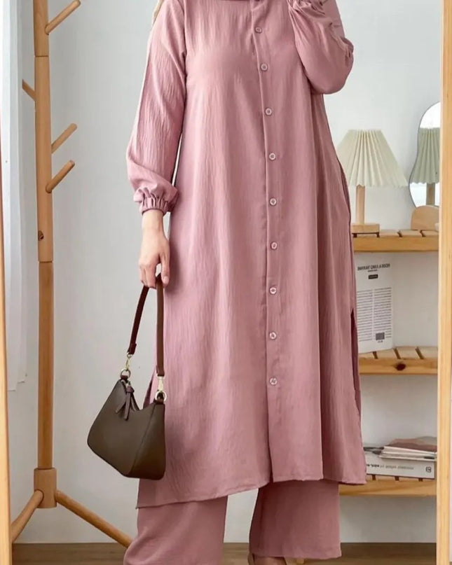Women Long Shirt & Trouser Set