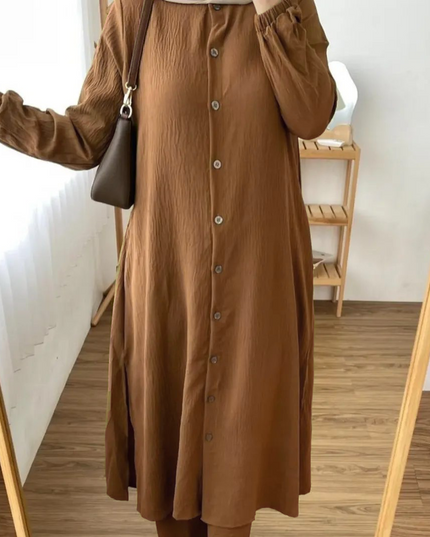 طقم قميص وسروال طويل نسائي