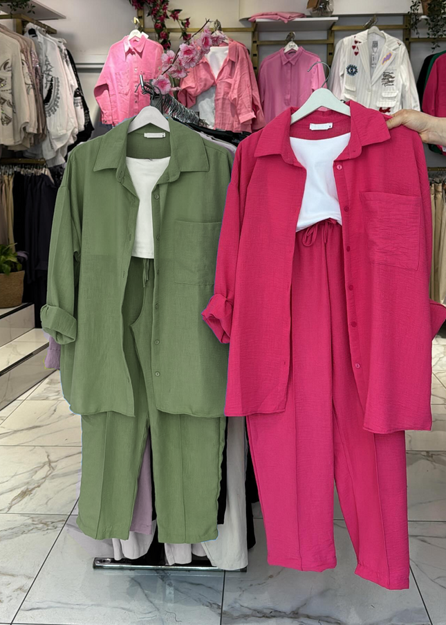Women's Linen Shirt & Trouser Set